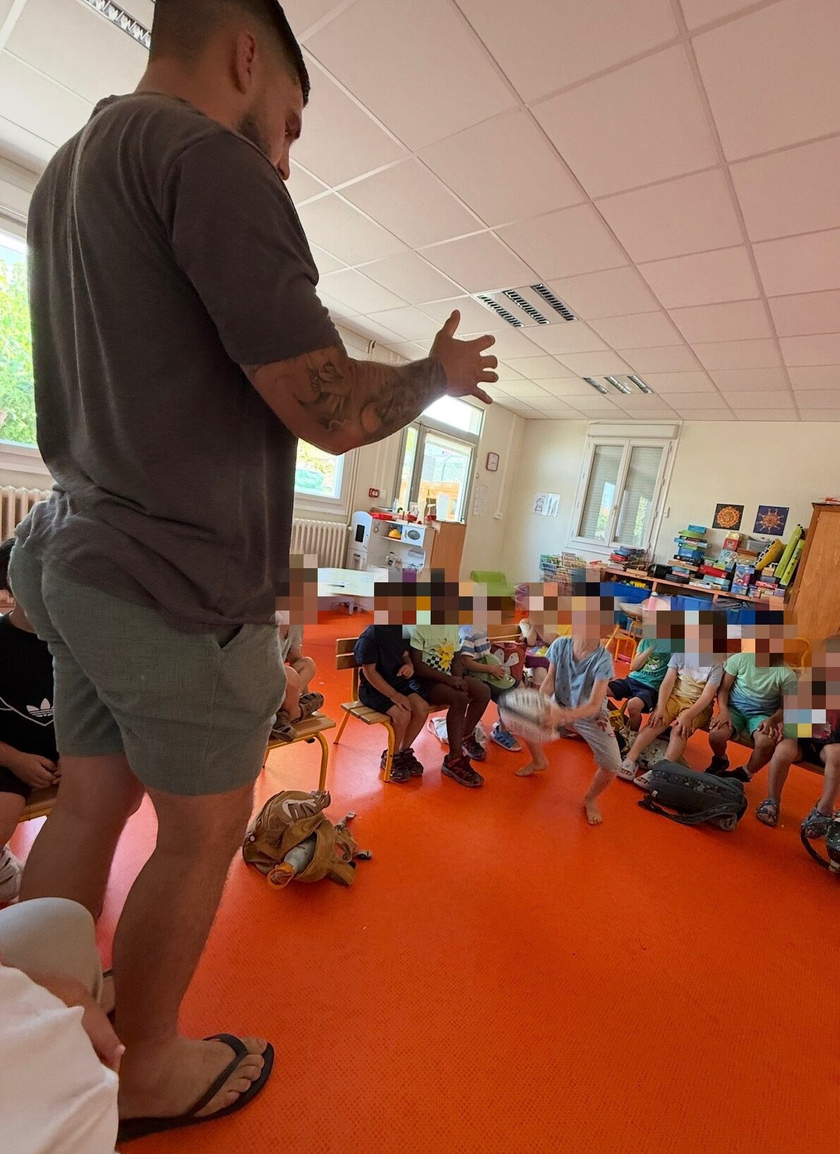 Échange entre Vincent Giudicelli et les élèves autour du rugby et de ses valeurs